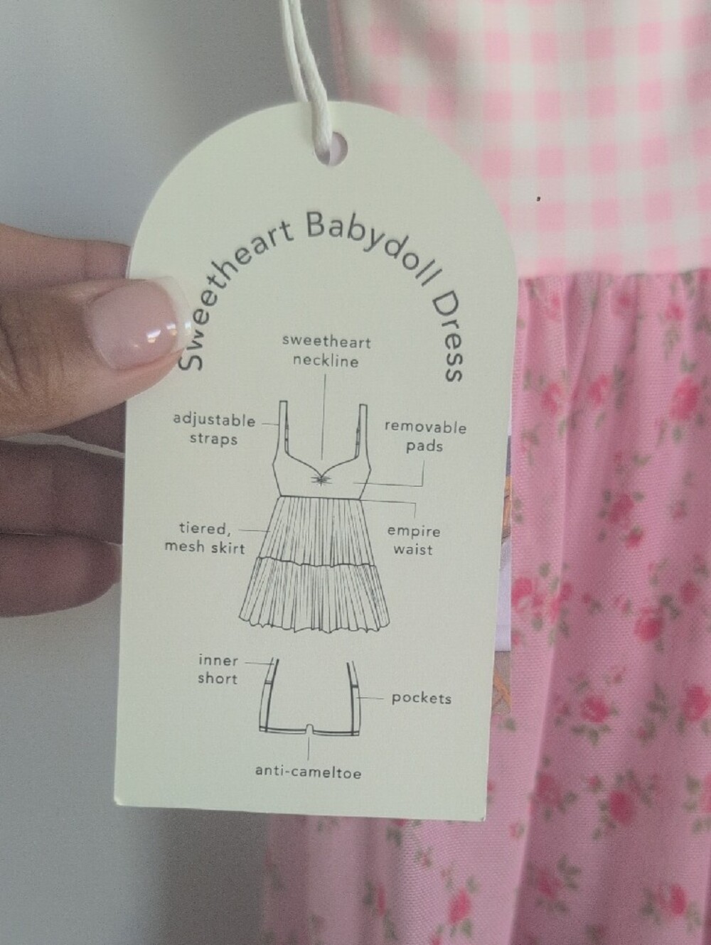 NWT Blogilates Sweetheart Babydoll Dress - Picture 3 of 5